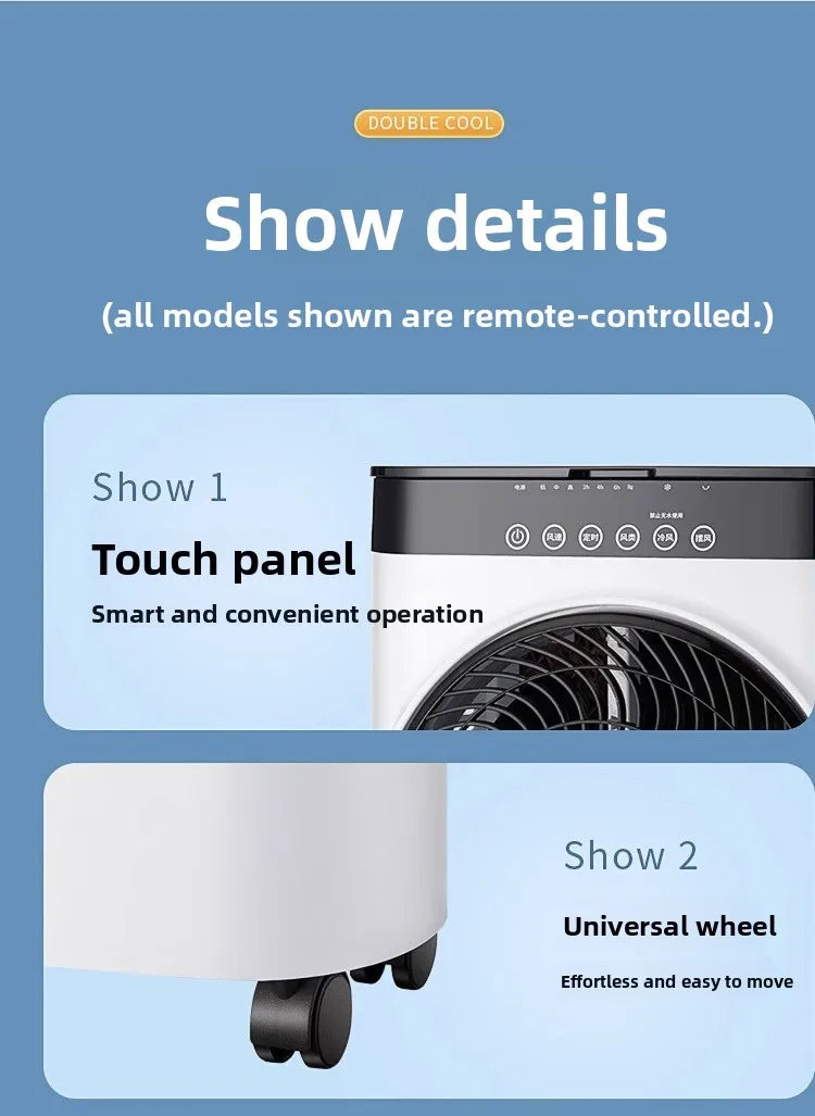 Portable Water-Based Air Cooler – Quiet Cooling with Large Water Tank & Timer