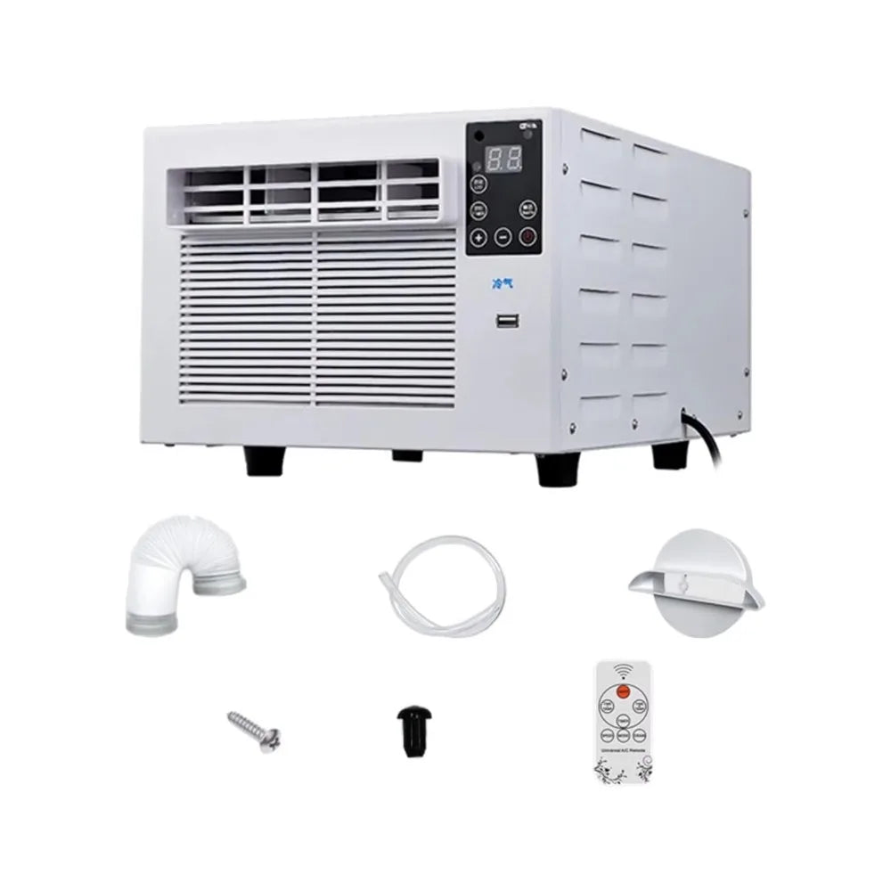 Mini Portable Air Conditioner 1880BTU – Compressor Cooling with Timer & Remote for Outdoor, RV & Dorm