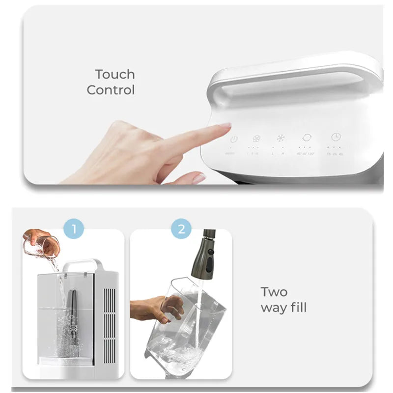 Portable Air Conditioner 3-in-1 – Smart Touch Control, Timer & Remote, Cools Fast for Home or Office