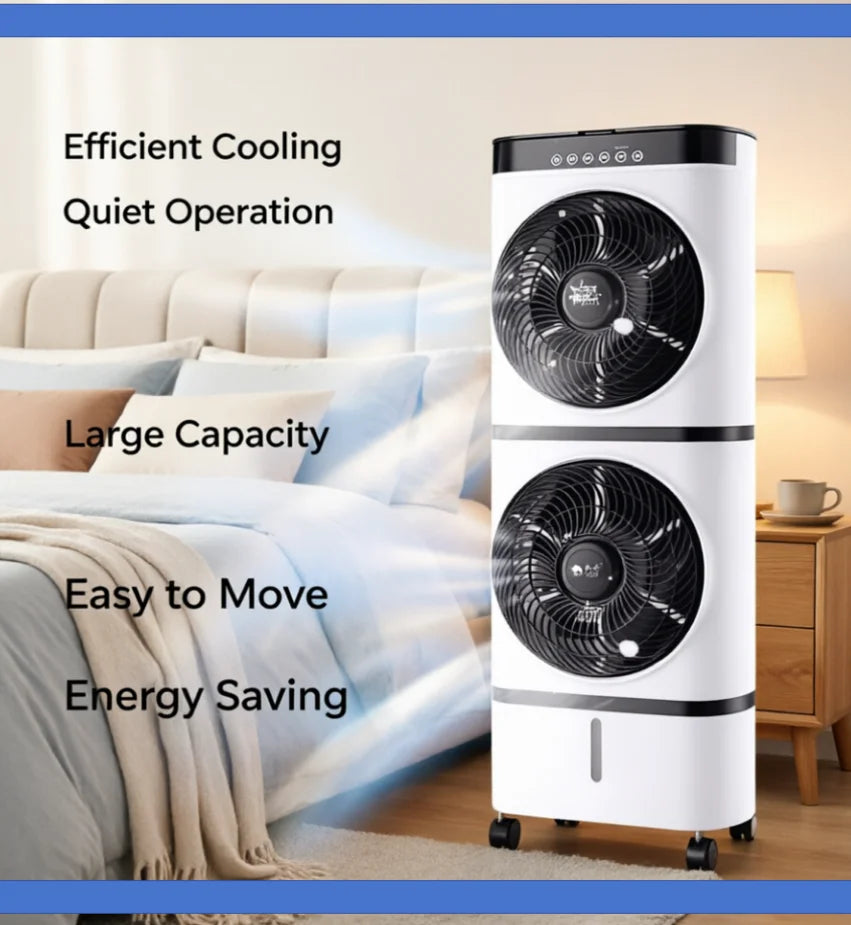 Portable Water-Based Air Cooler – Quiet Cooling with Large Water Tank & Timer